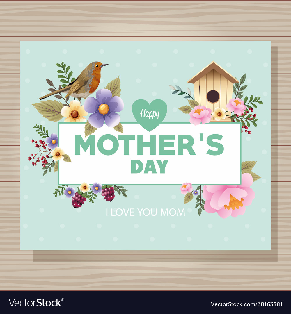 Details about   Happy Mothers Day Greeting Card GIFT OF LOVE Birds Folk Art 
