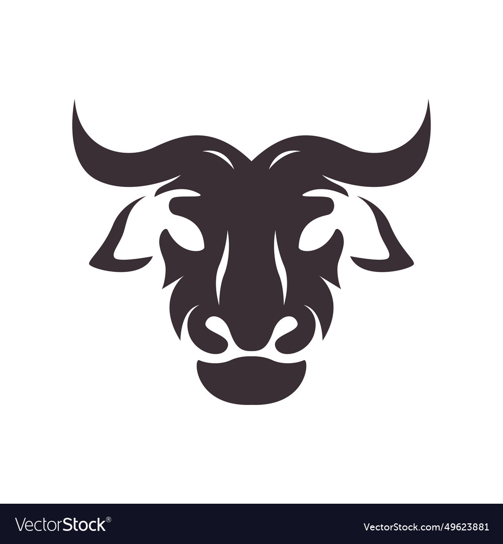 Head bull cow logo design image Royalty Free Vector Image