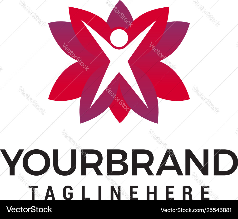 Healthy life logo design concept template Vector Image