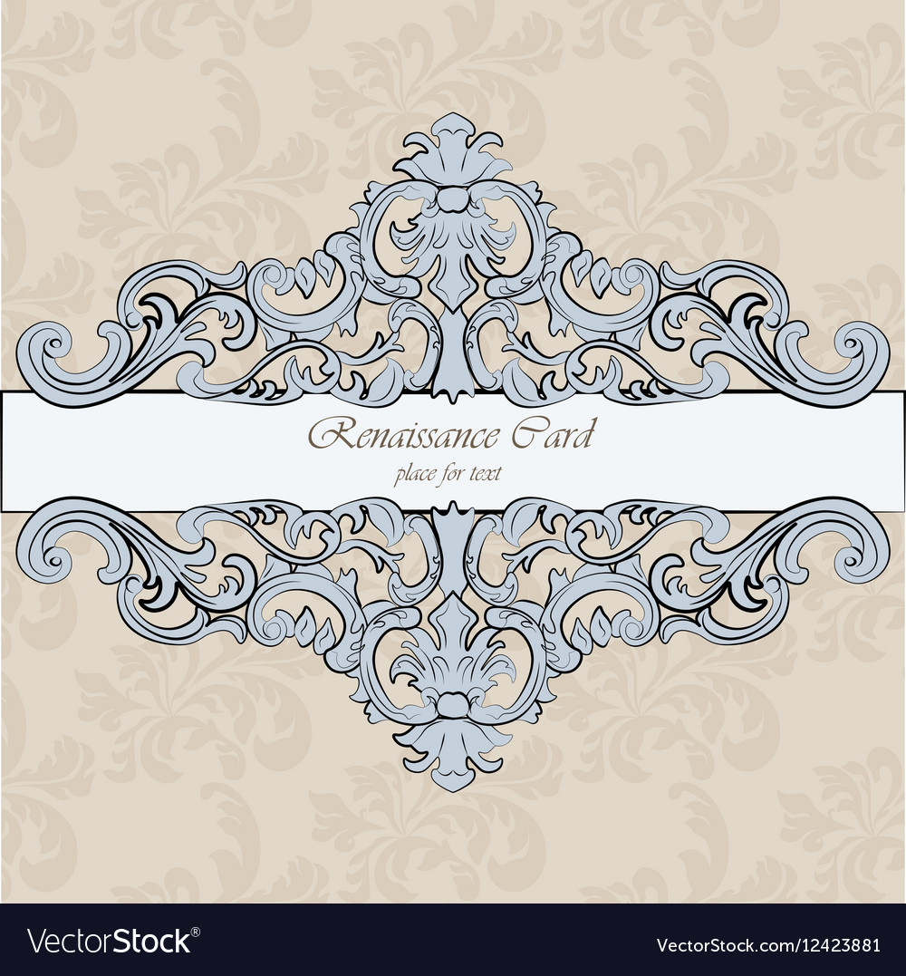 invitation card with royal ornaments royalty free vector