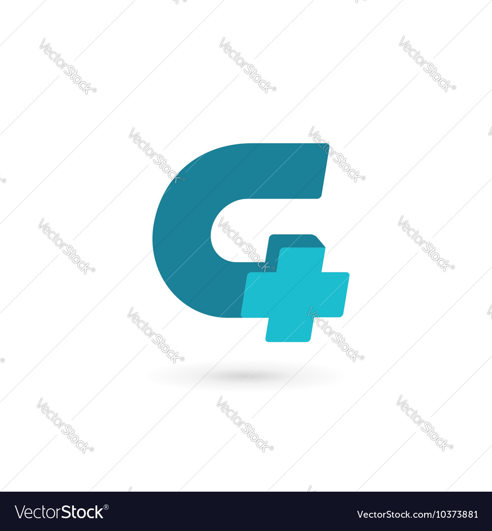 Letter g cross plus logo icon design template Vector Image