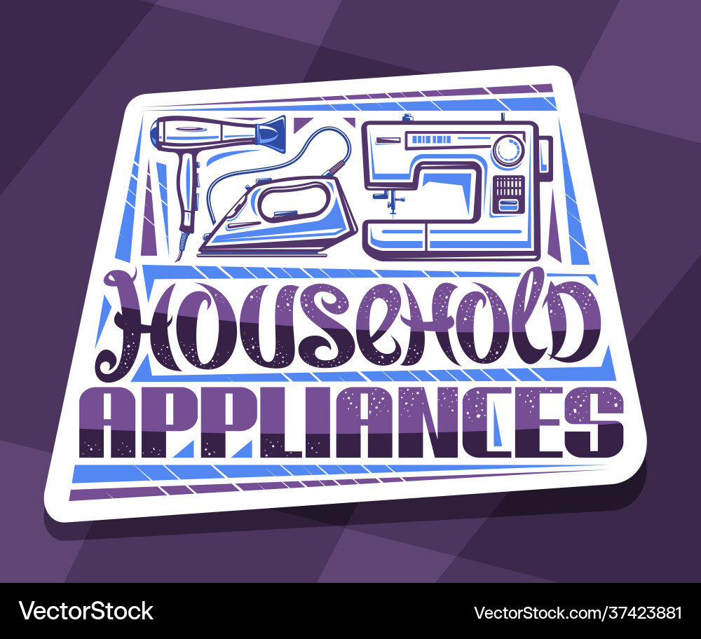 Logo for household appliances Royalty Free Vector Image