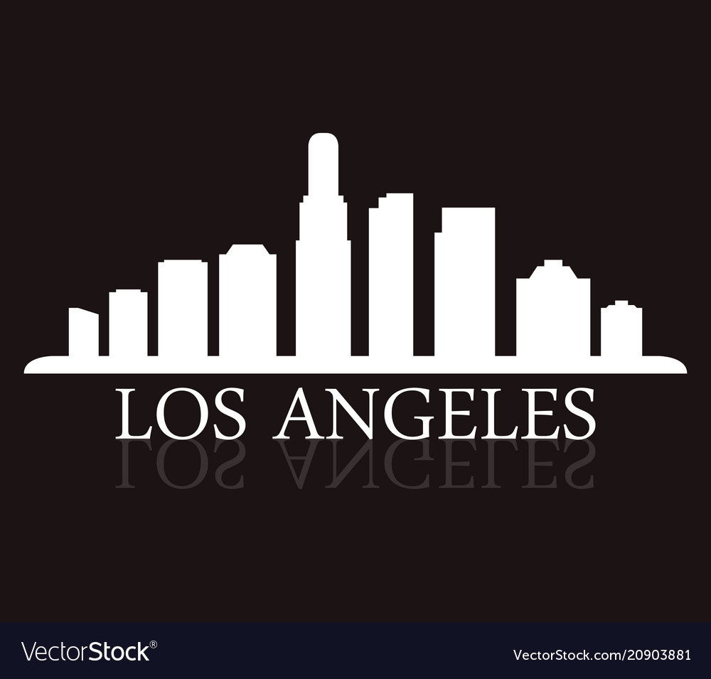 Los angeles skyline Royalty Free Vector Image - VectorStock