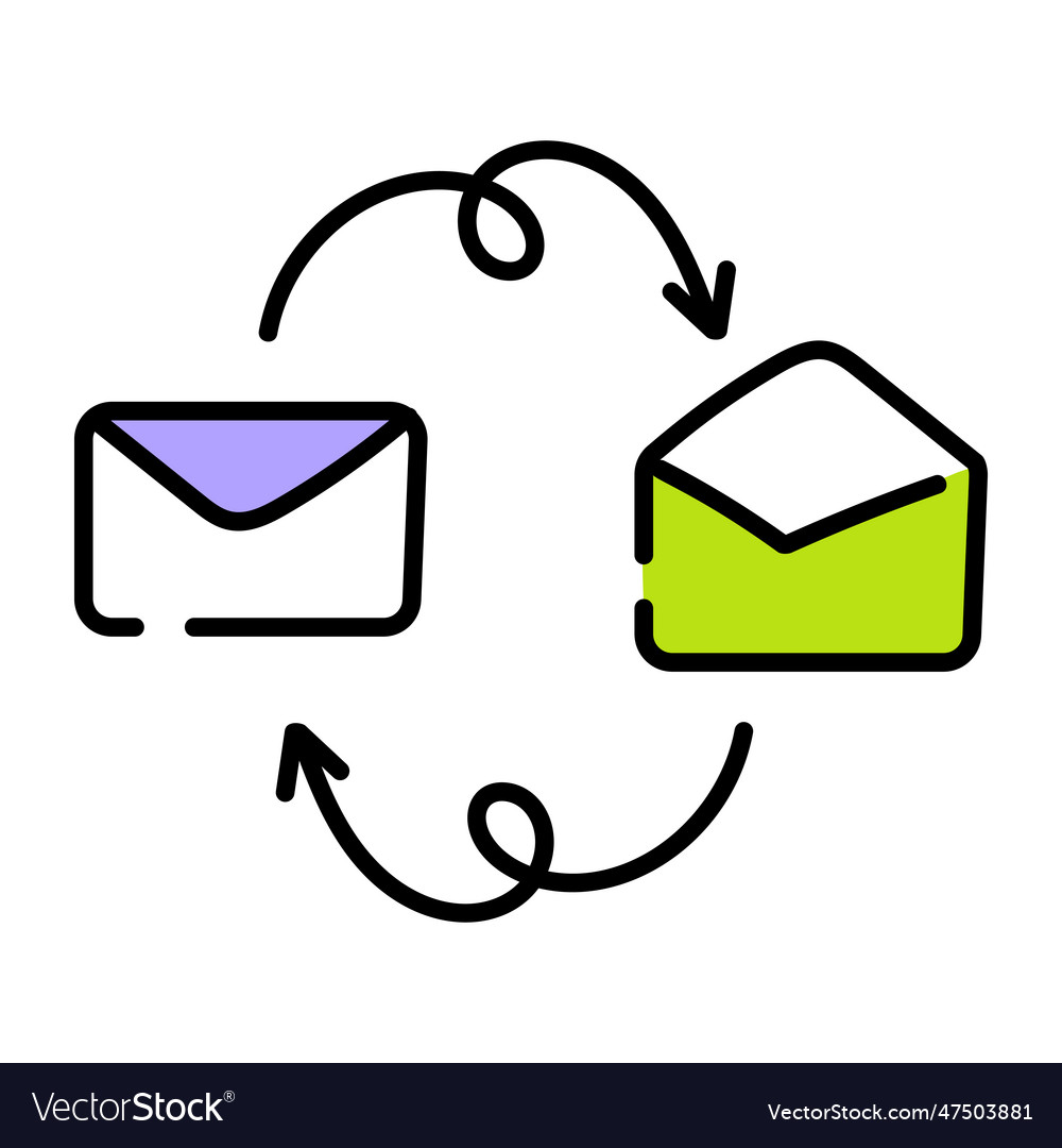 Message transfer Royalty Free Vector Image - VectorStock