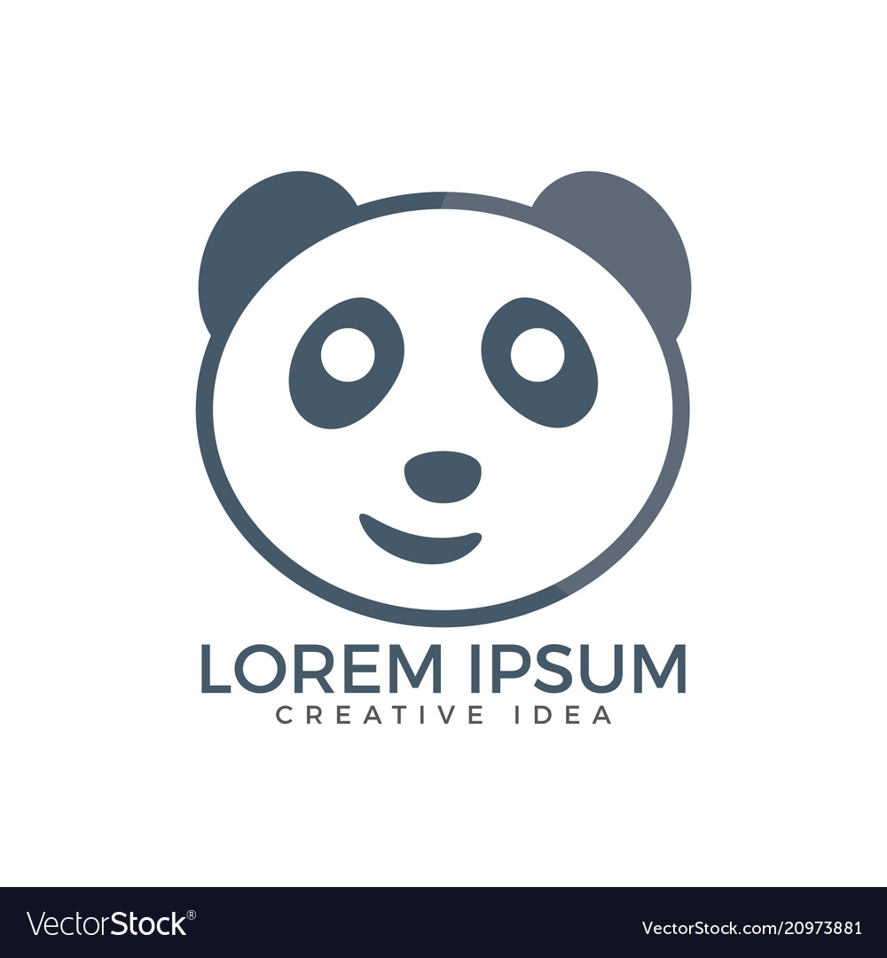 panda bear logo design template vector image