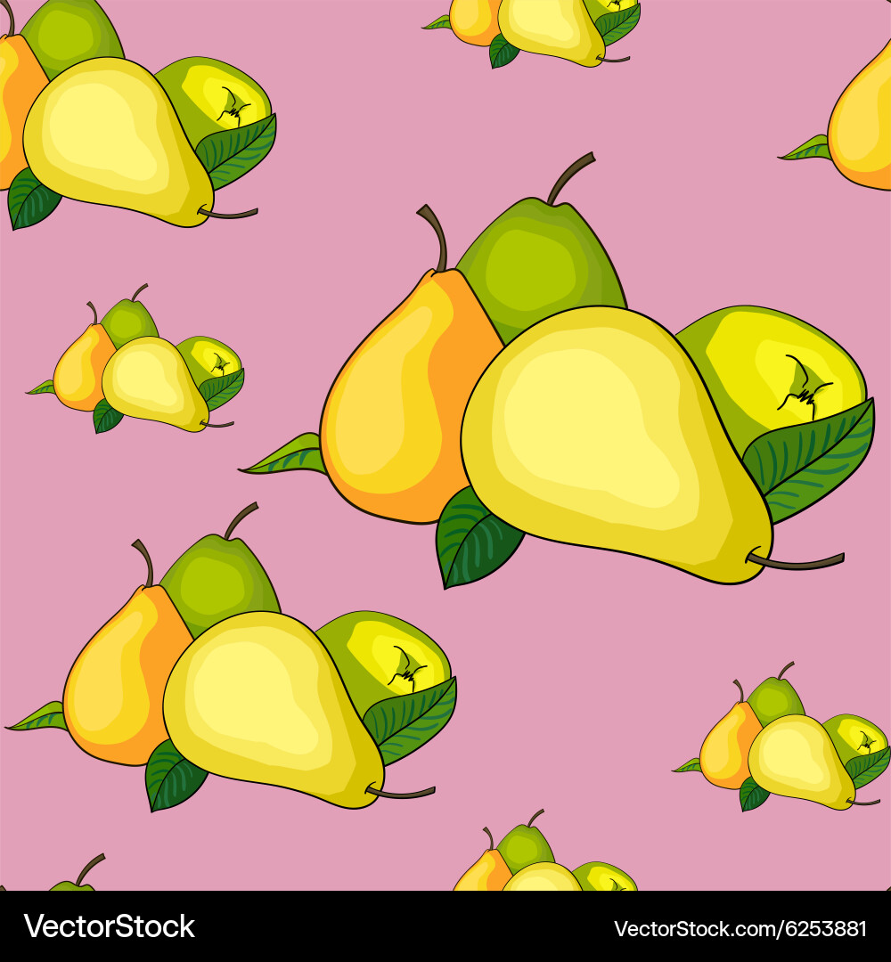 Seamless pattern pear Royalty Free Vector Image