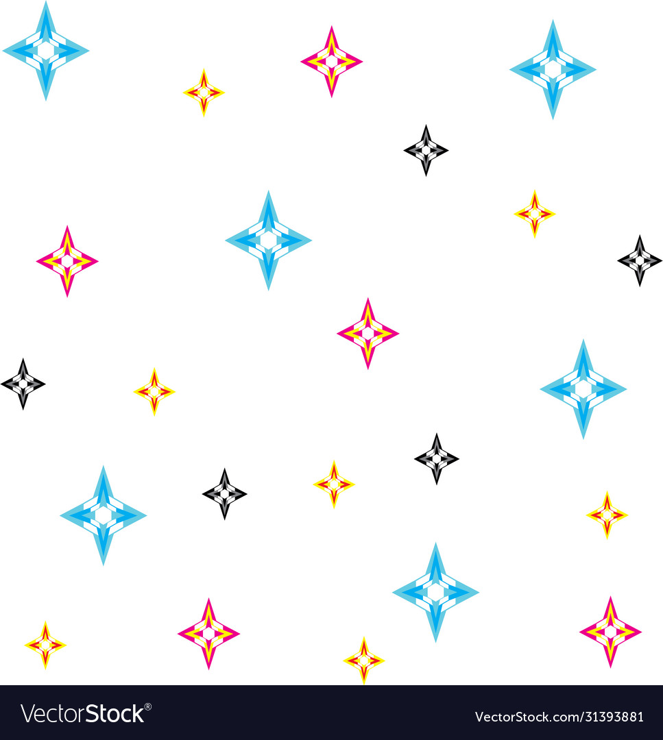 Seamless stars pattern color