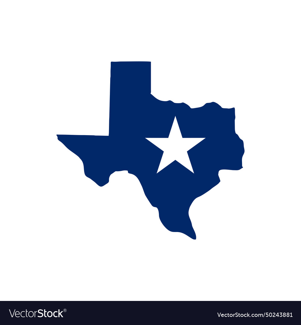 Texas logo lone star Royalty Free Vector Image