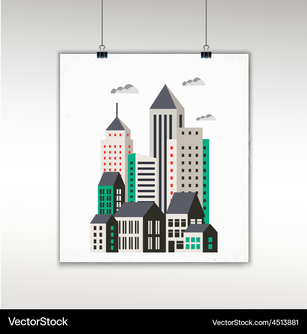 Urban flat Royalty Free Vector Image - VectorStock