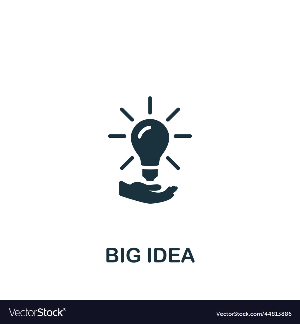 Big idea icon monochrome simple project planning