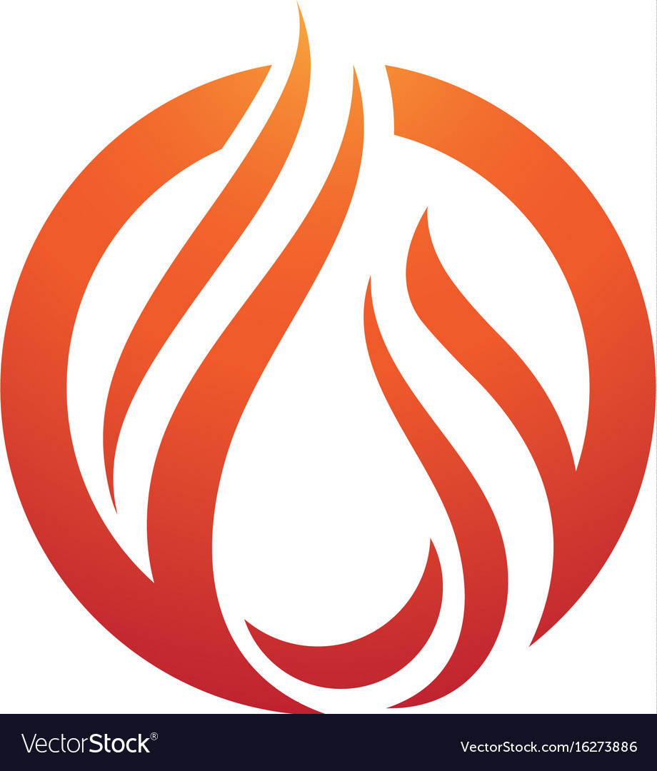 Fire flame logo template icon oil gas and energy