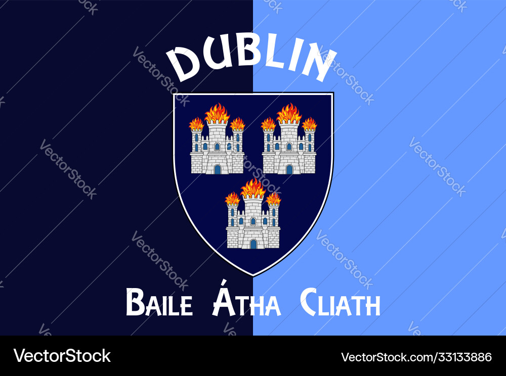Flag city dublin ireland Royalty Free Vector Image
