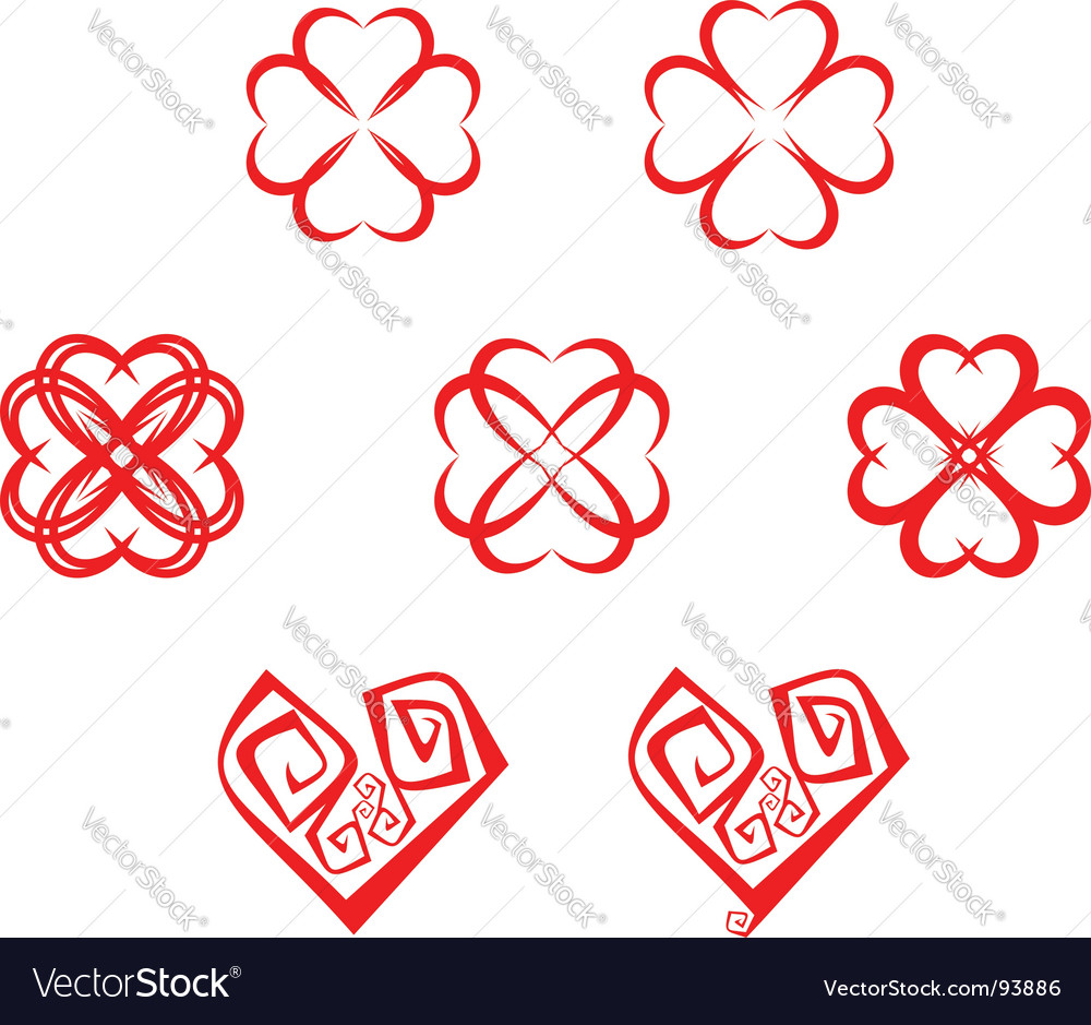 Heart symbols Royalty Free Vector Image - VectorStock