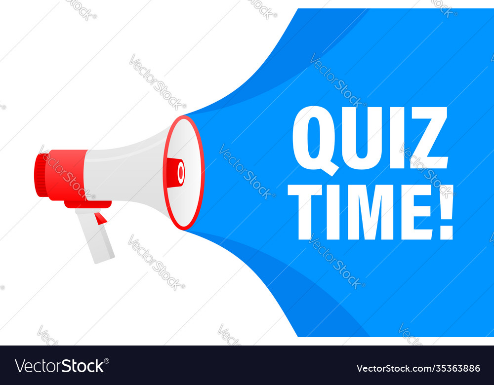 Quiz Blue Banner In 3d Style On White Background Vector Image