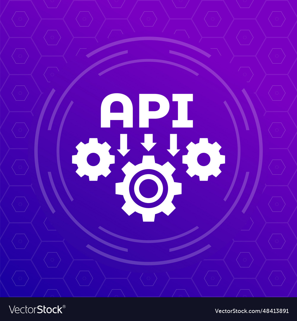 Api icon for apps and web Royalty Free Vector Image