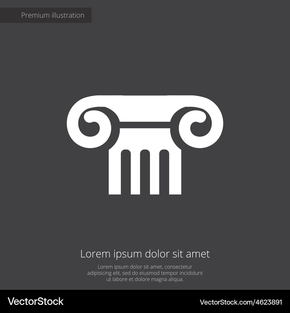Column Premium Icon Royalty Free Vector Image Vectorstock