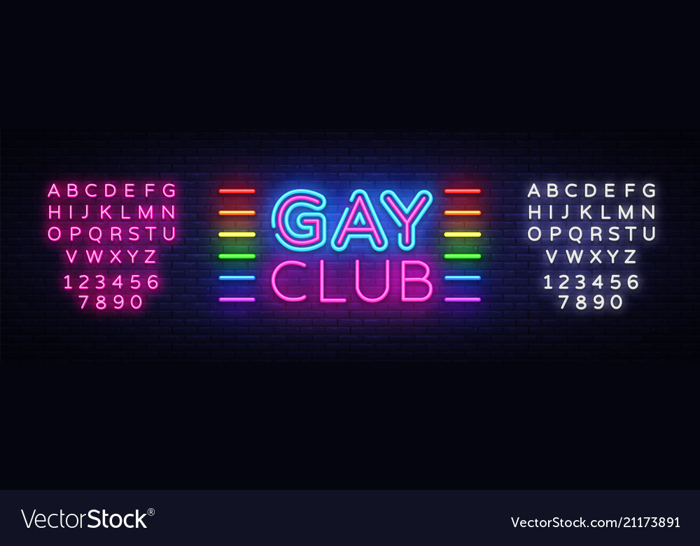 Gay club neon sign design