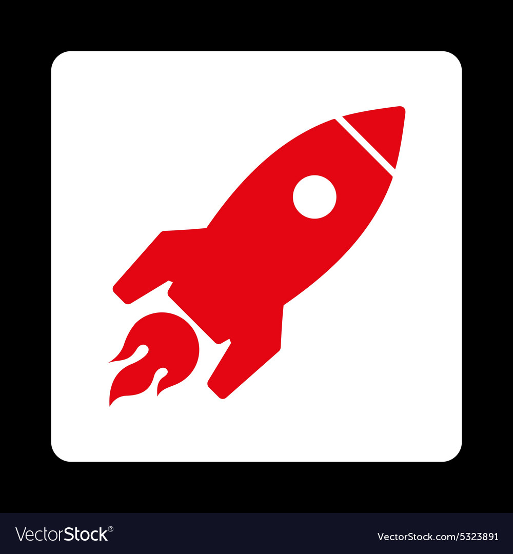 Rocket launch icon from commerce buttons overcolor