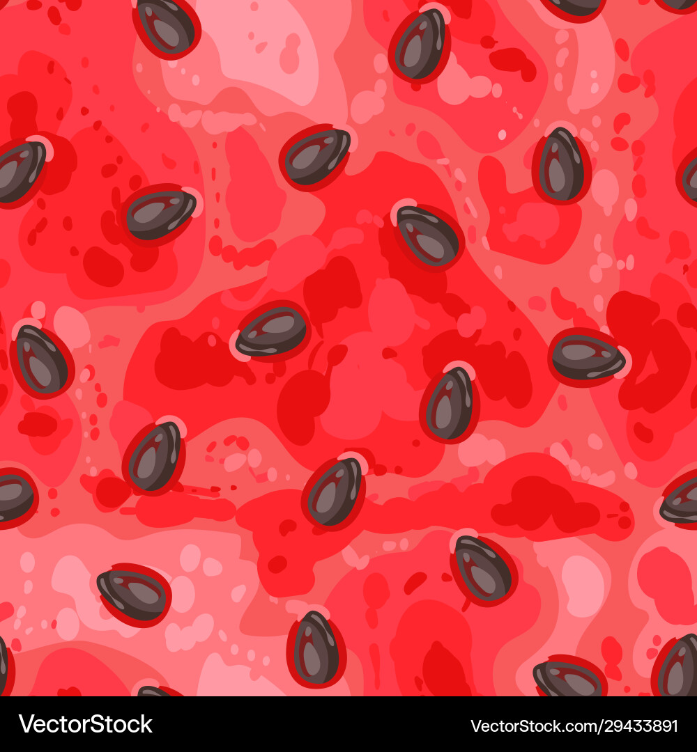 Seamless pattern slice ripe watermelon Royalty Free Vector