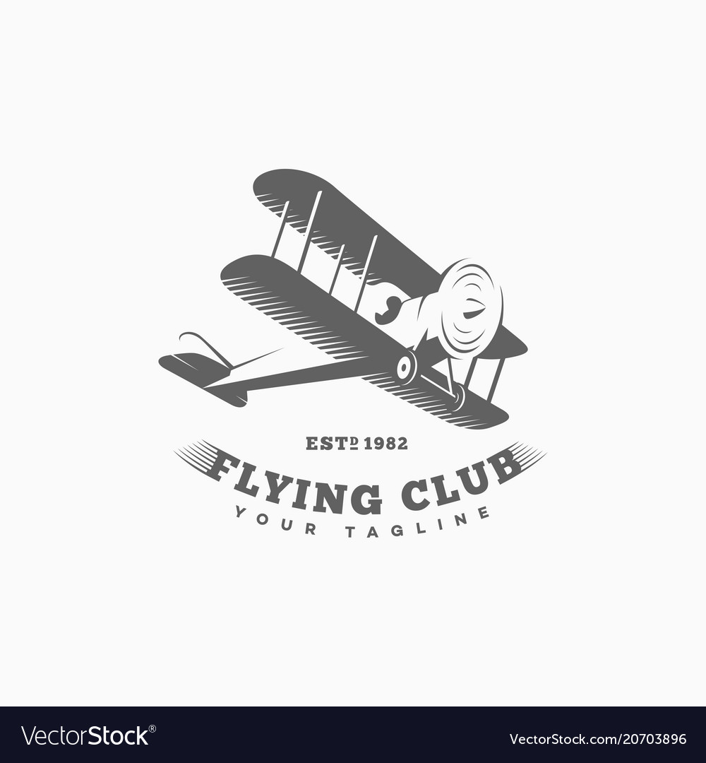 Airplane logo Royalty Free Vector Image - VectorStock