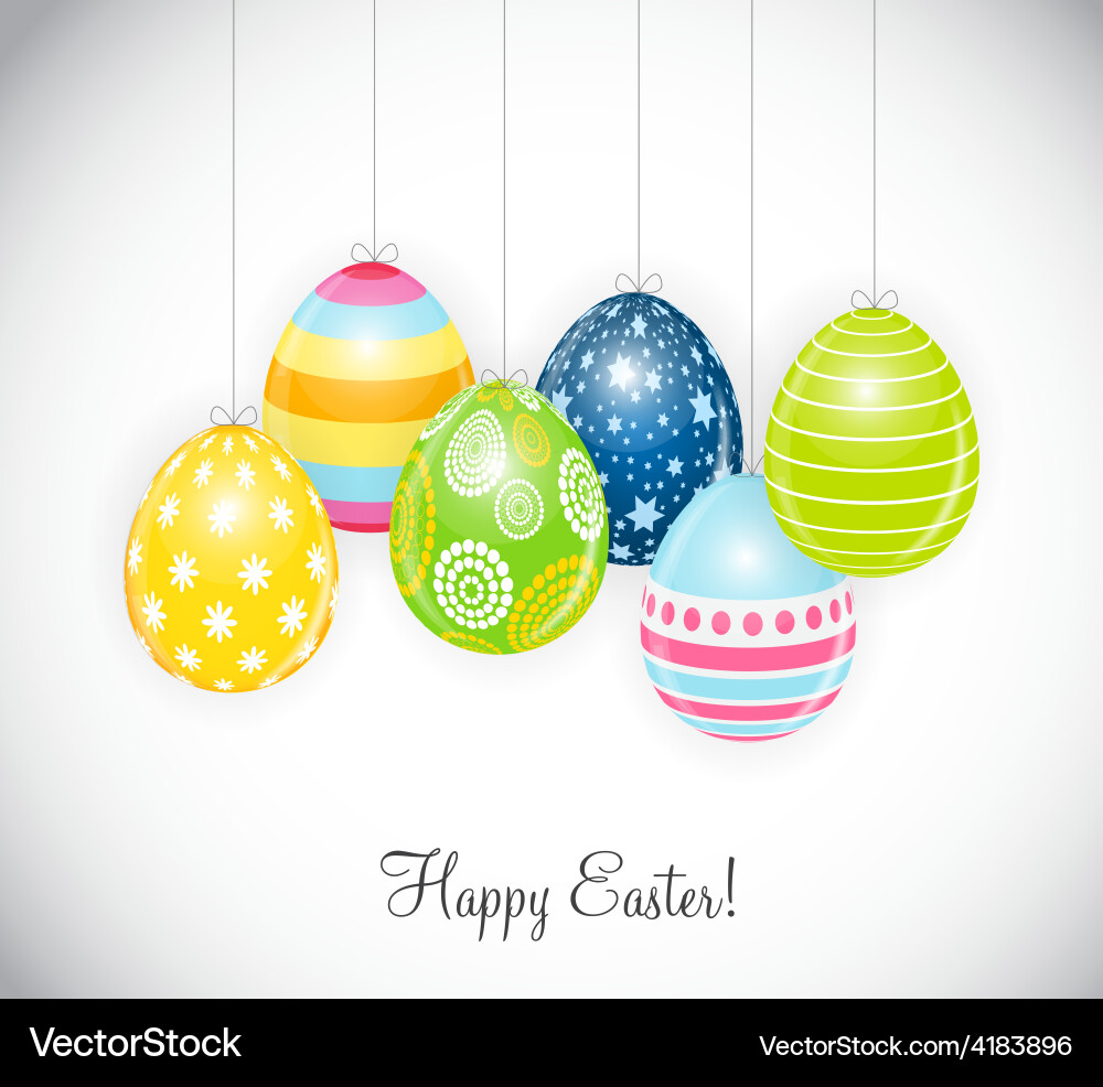 Beautiful easter egg background Royalty Free Vector Image