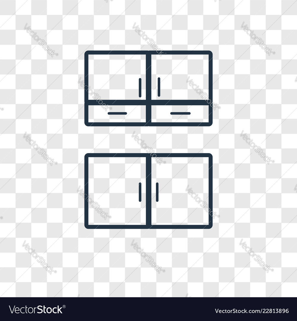 Cabinet concept linear icon isolated