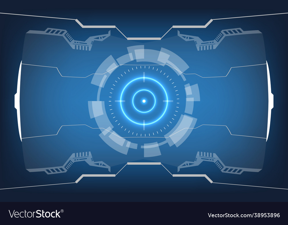 Digital graphic hi-tech control panel futuristic Vector Image