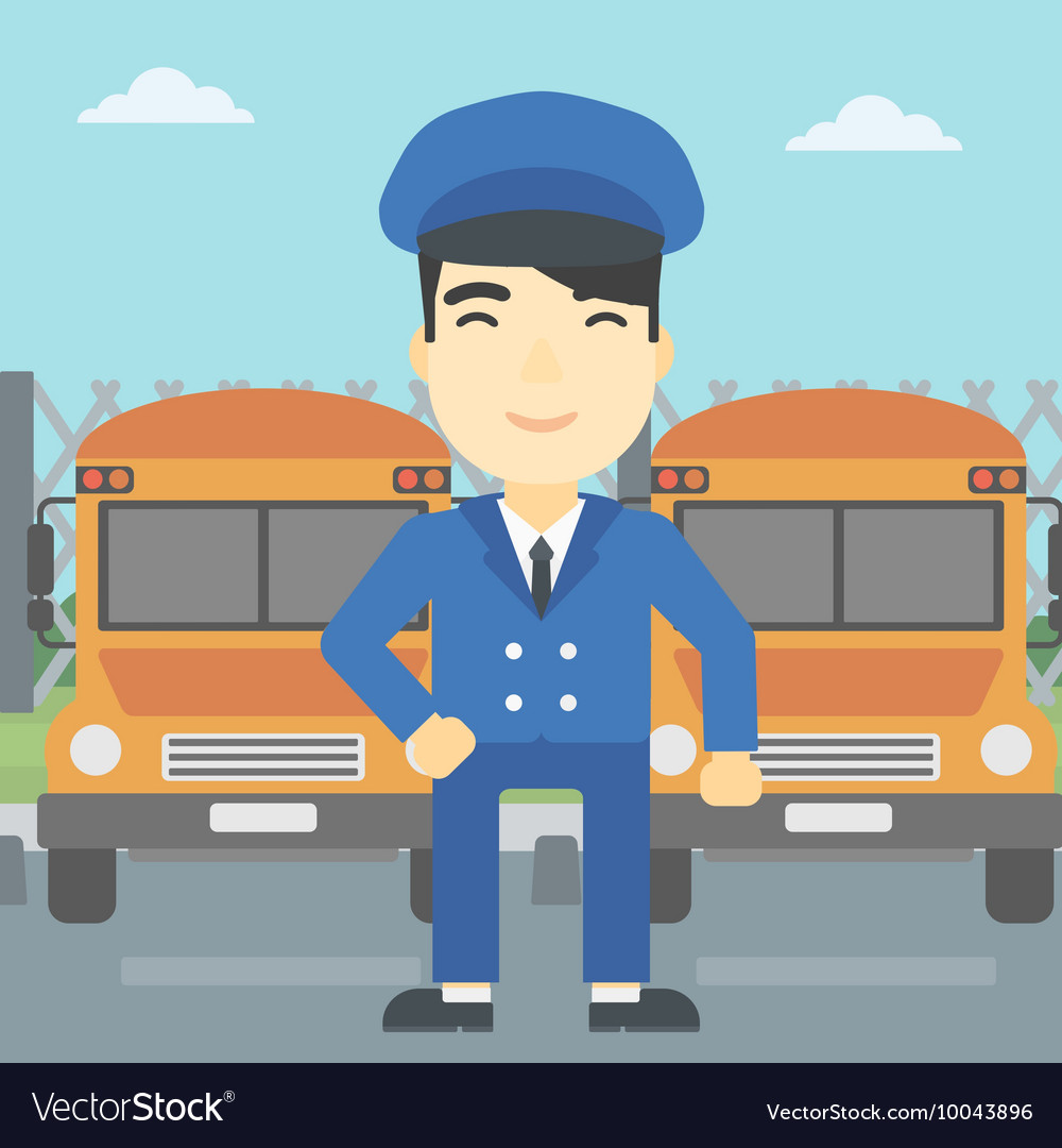 School bus driver Royalty Free Vector Image - VectorStock