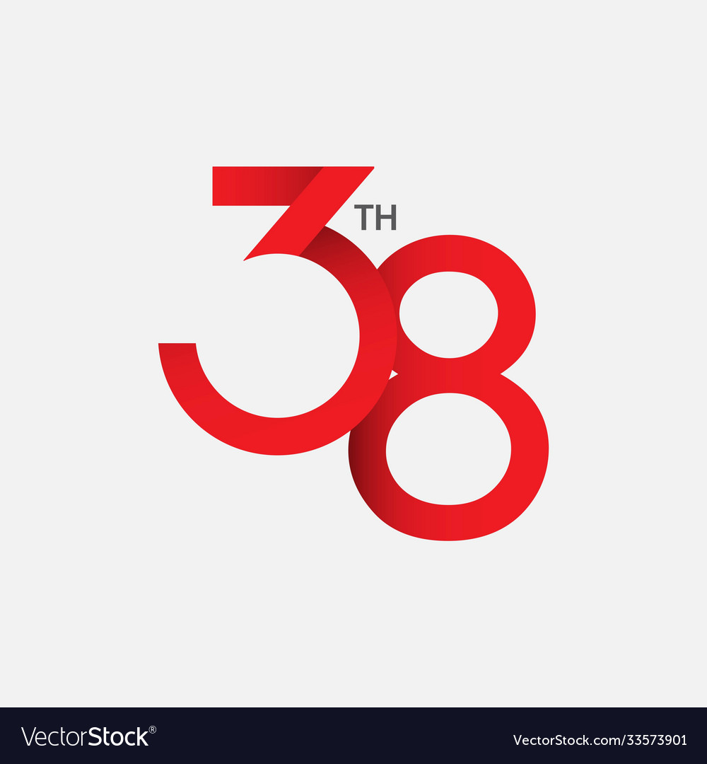 38 Jahre Design Lizenzfreies Vektorbild VectorStock