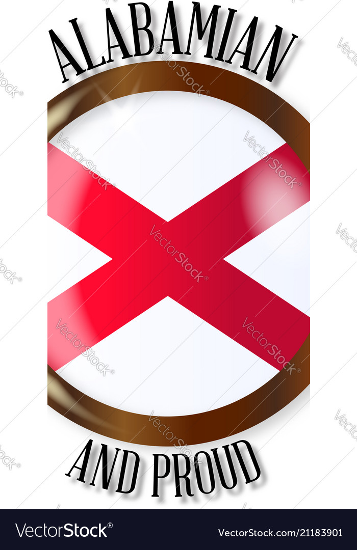 Alabama proud flag button