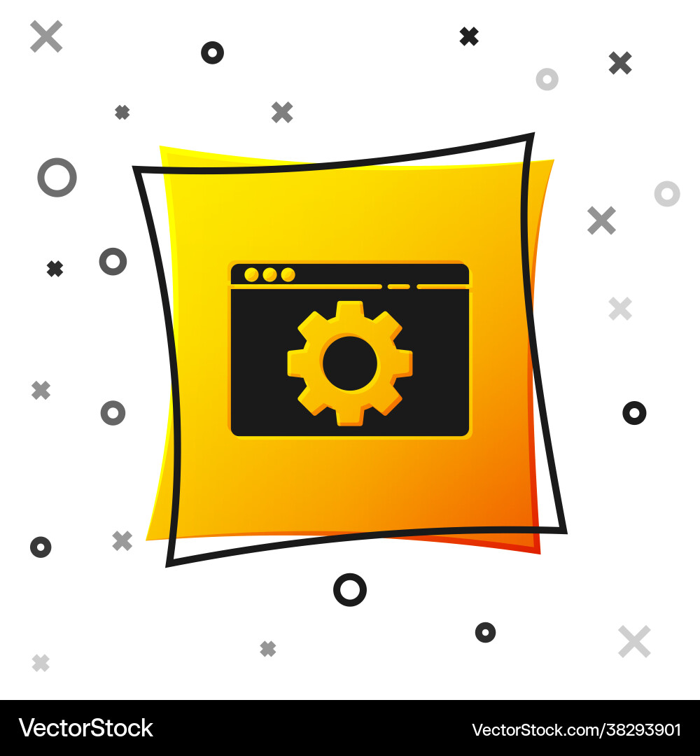 Black browser setting icon isolated on white Vector Image