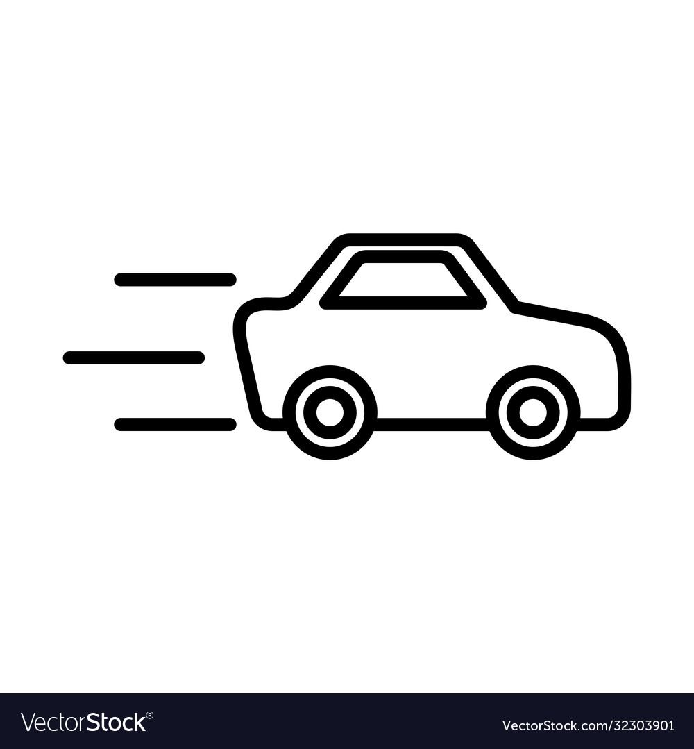 Car vehicle speed line style icon