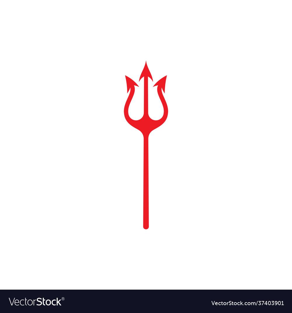 Devil pitchfork Royalty Free Vector Image - VectorStock