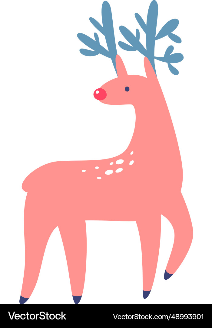 Hand drawn deer Royalty Free Vector Image - VectorStock