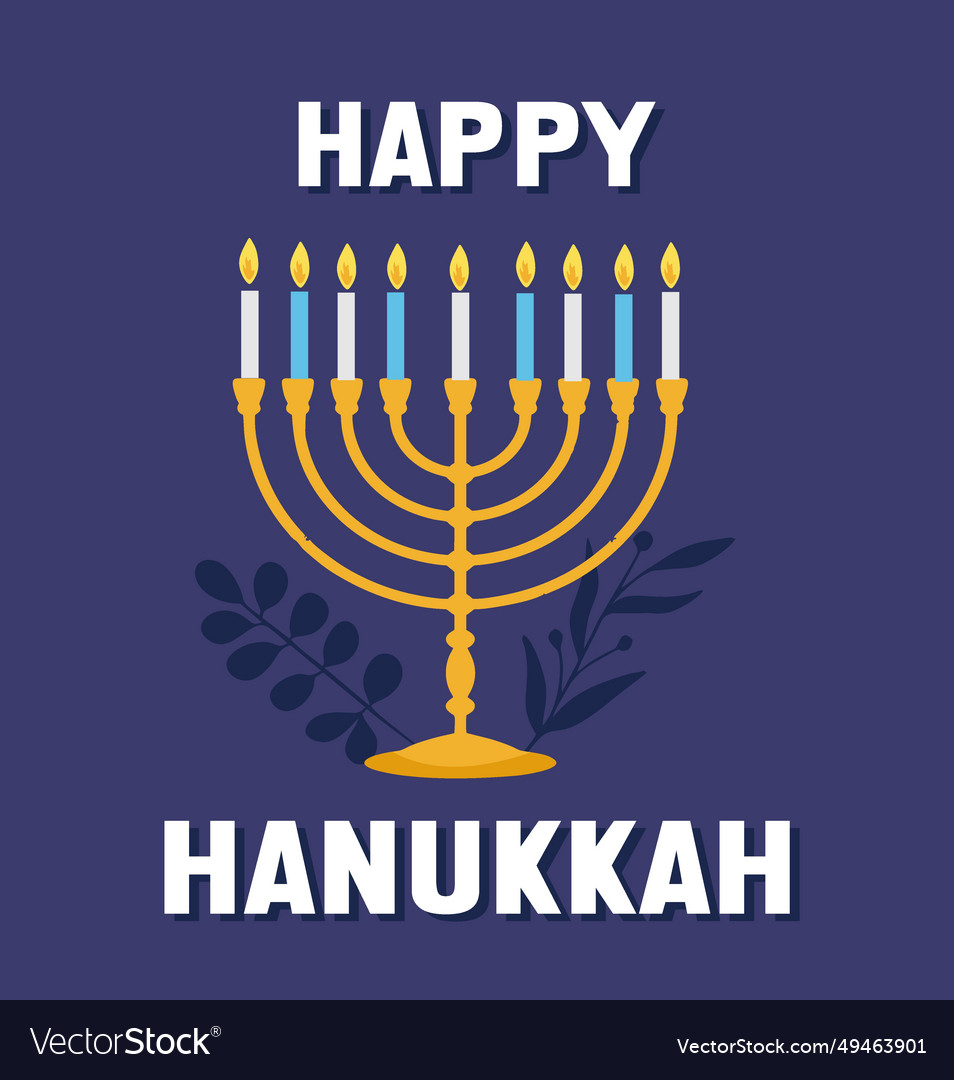 Happy hanukkah jewish festival of lights Vector Image