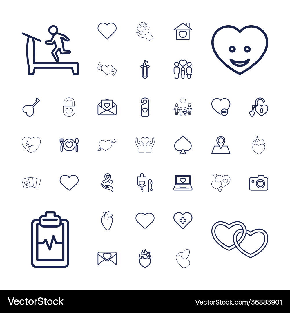 Heart icons Royalty Free Vector Image - VectorStock