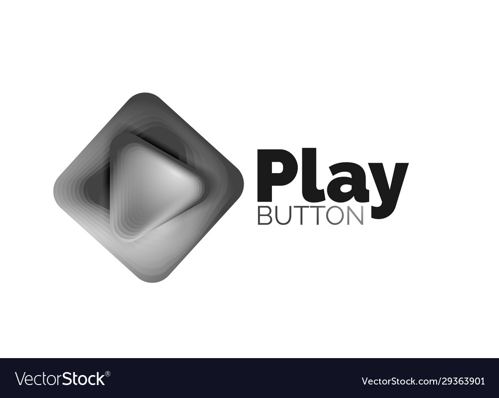 Play arrow or download button icon minimal