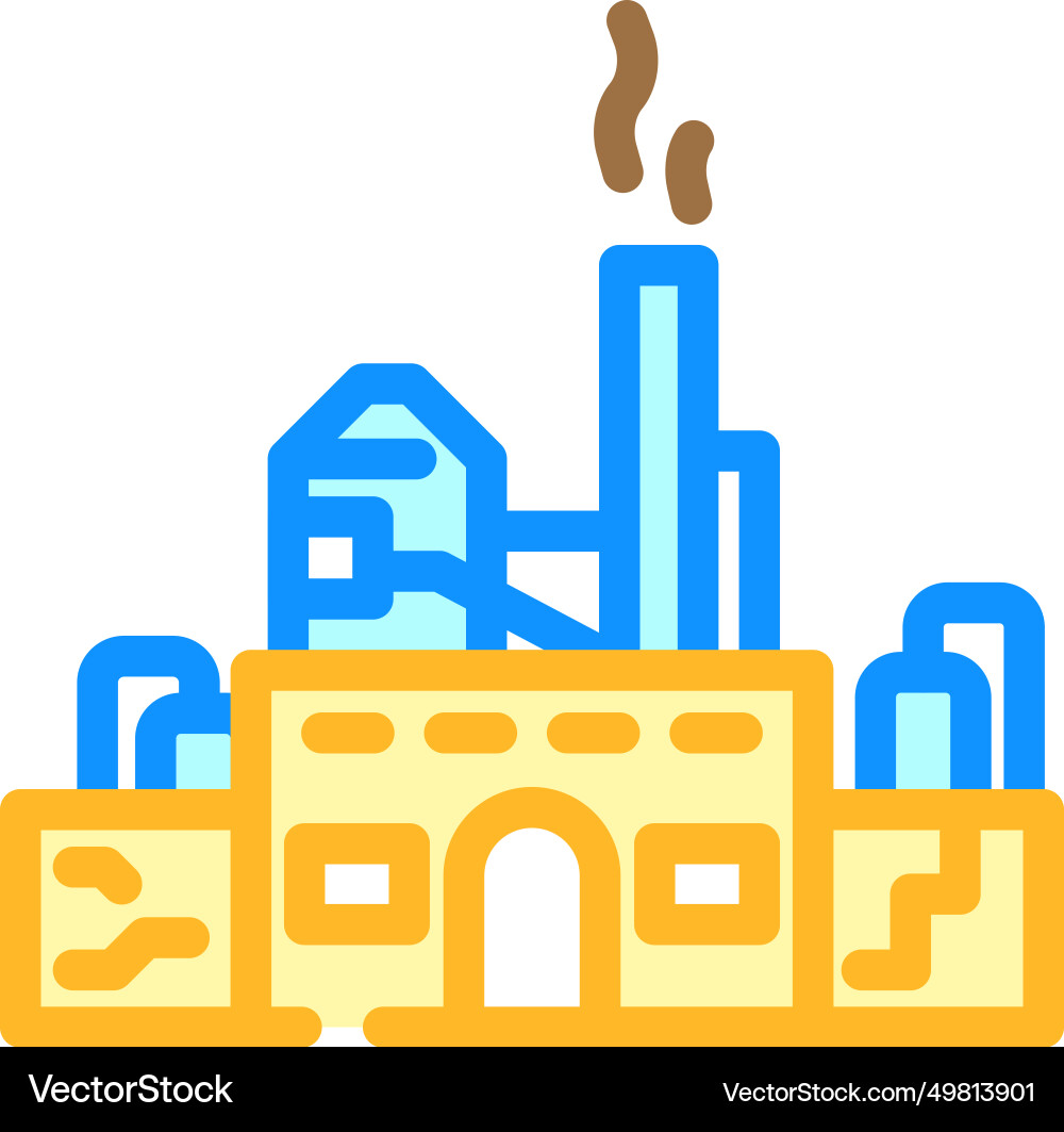 Pulp mill paper color icon Royalty Free Vector Image