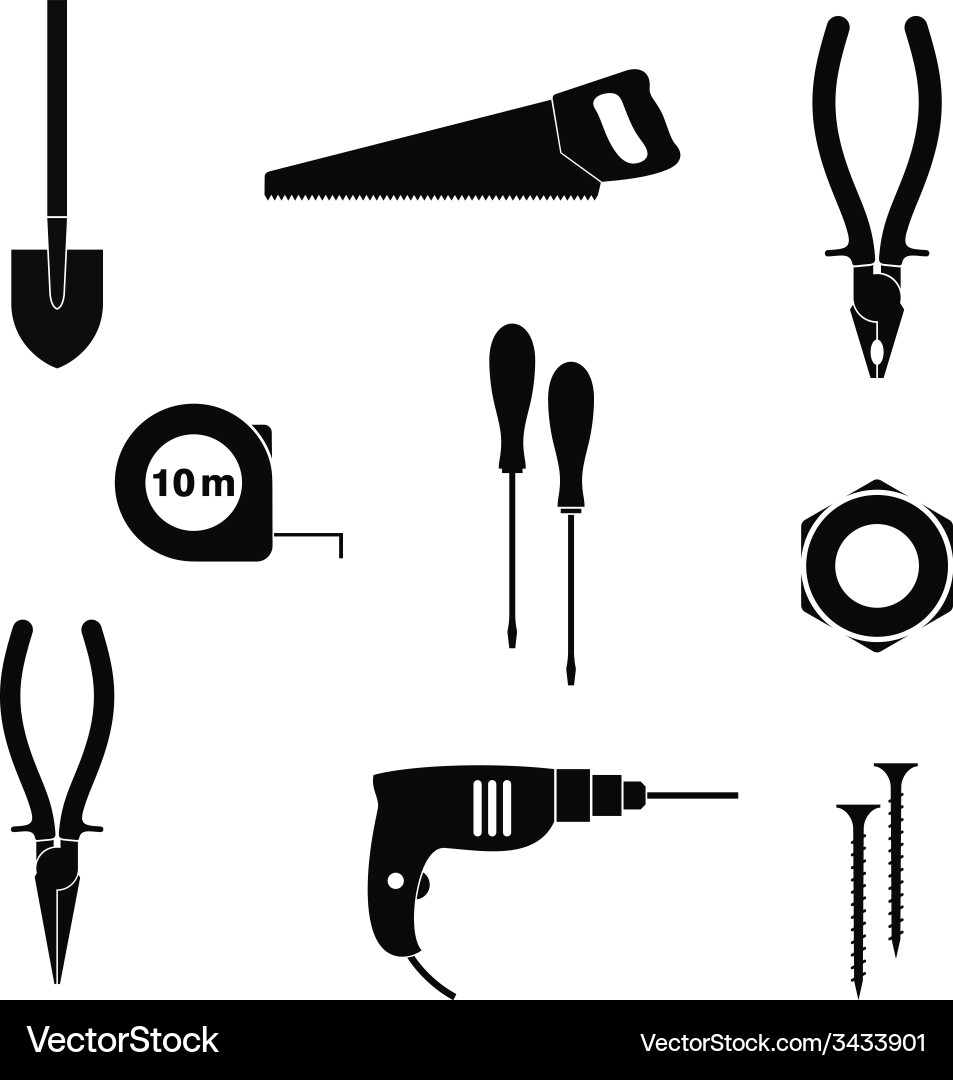 Work tool Icon set Royalty Free Vector Image - VectorStock