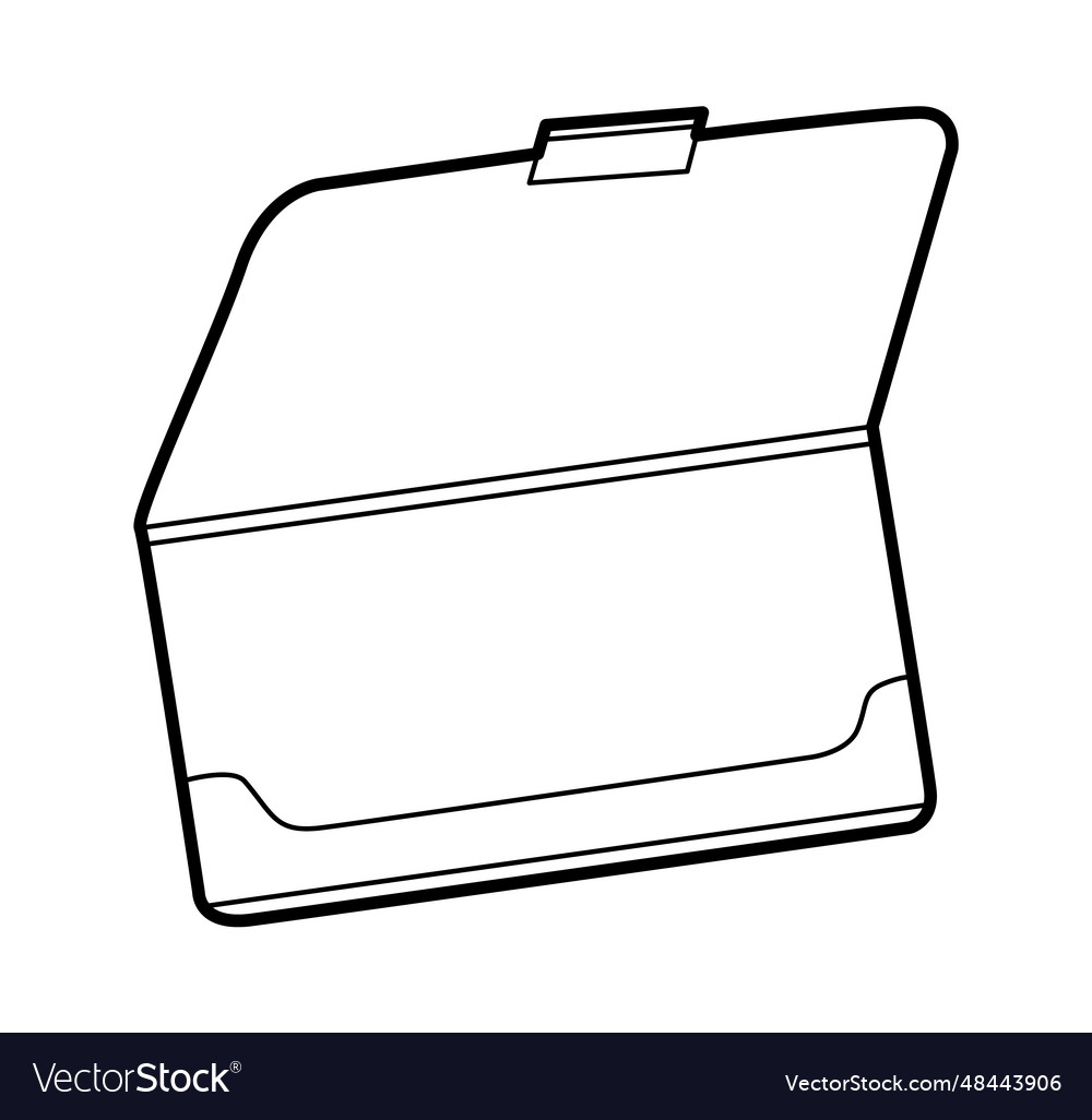 Business card holder wallet open view position Vector Image