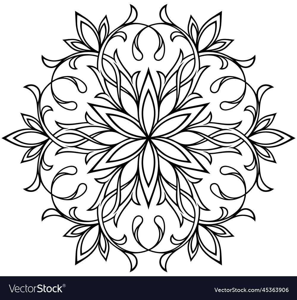 Stylized flower ornament Royalty Free Vector Image