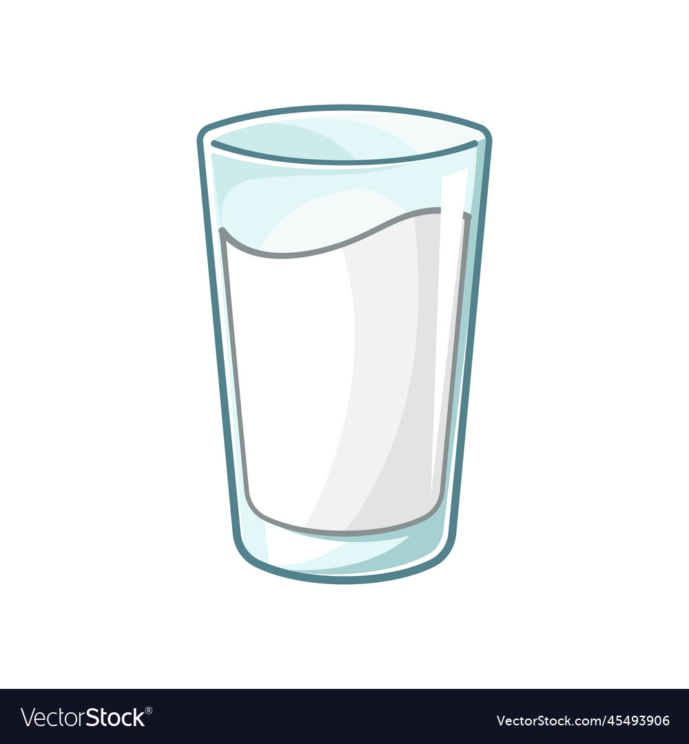 Premium Vector  A tall glass glass with a drink milk cream kefir vector  cartoon