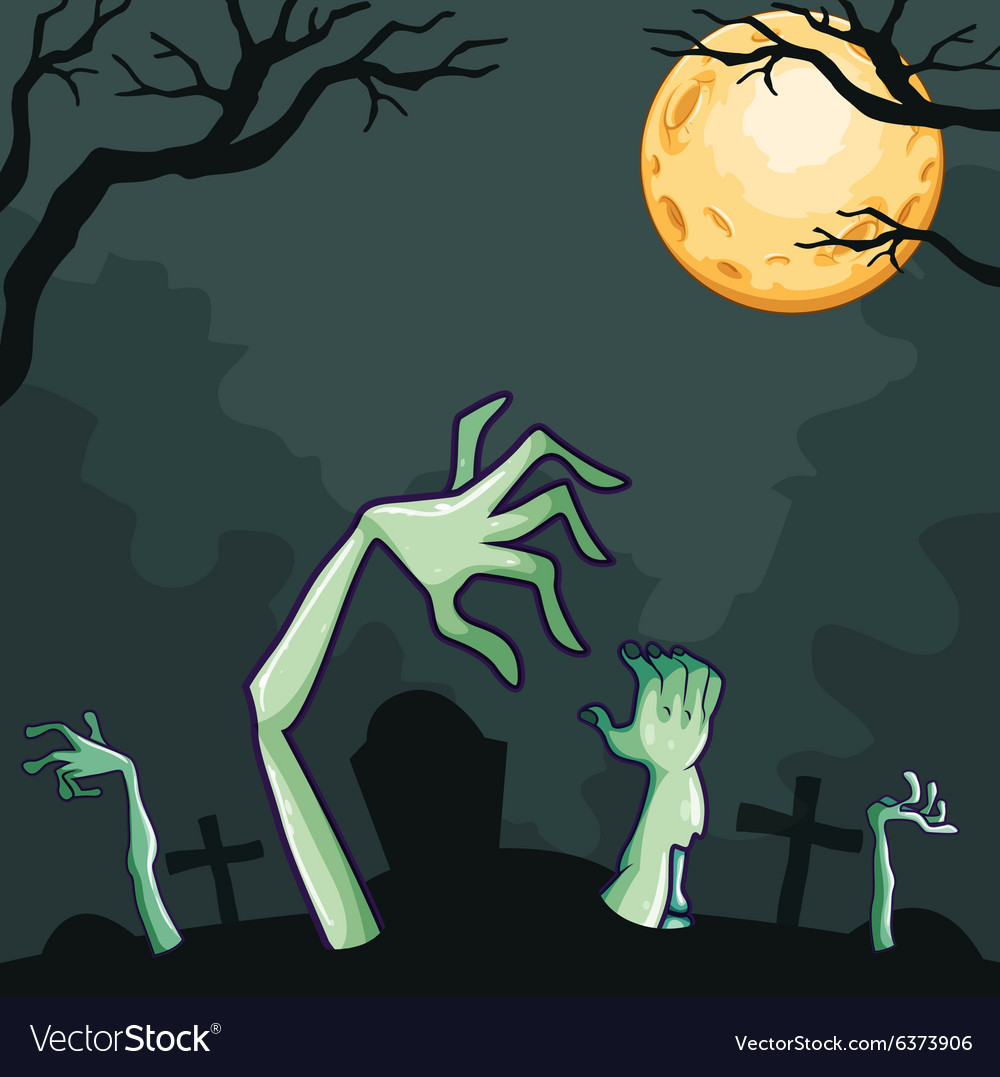 zombie crawling out of grave