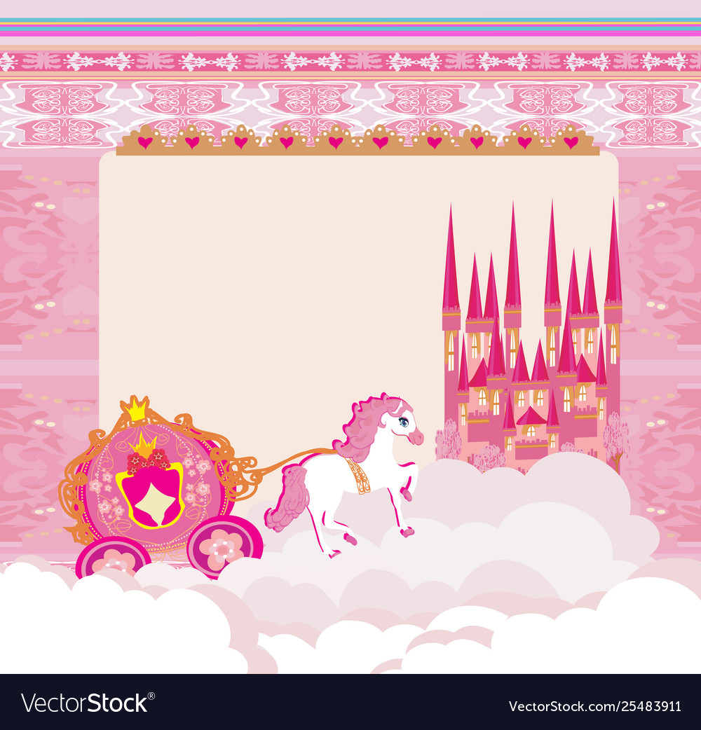 Beautiful fairytale pink castle frame