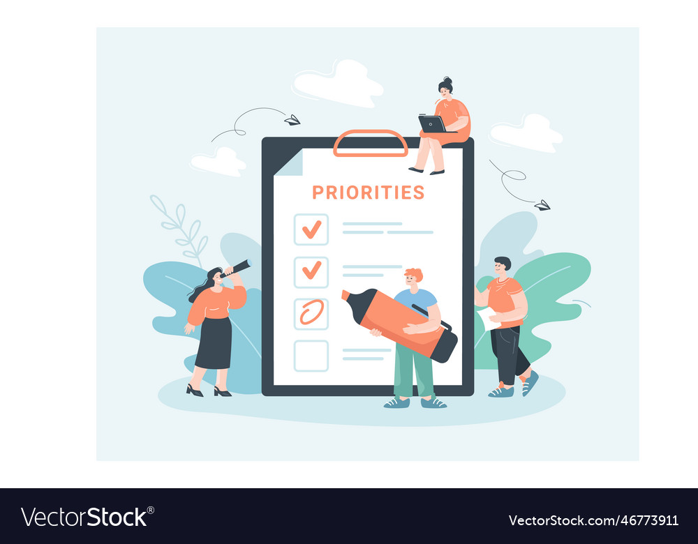 Business people noticing important things Vector Image