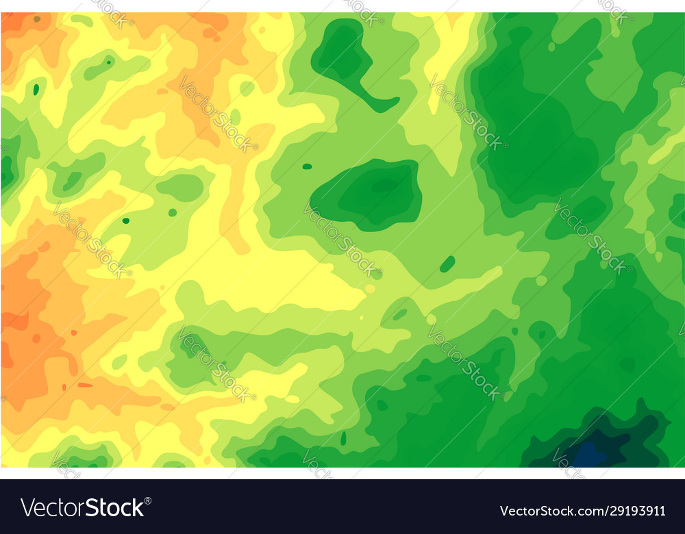 Color topographic contour map background Vector Image