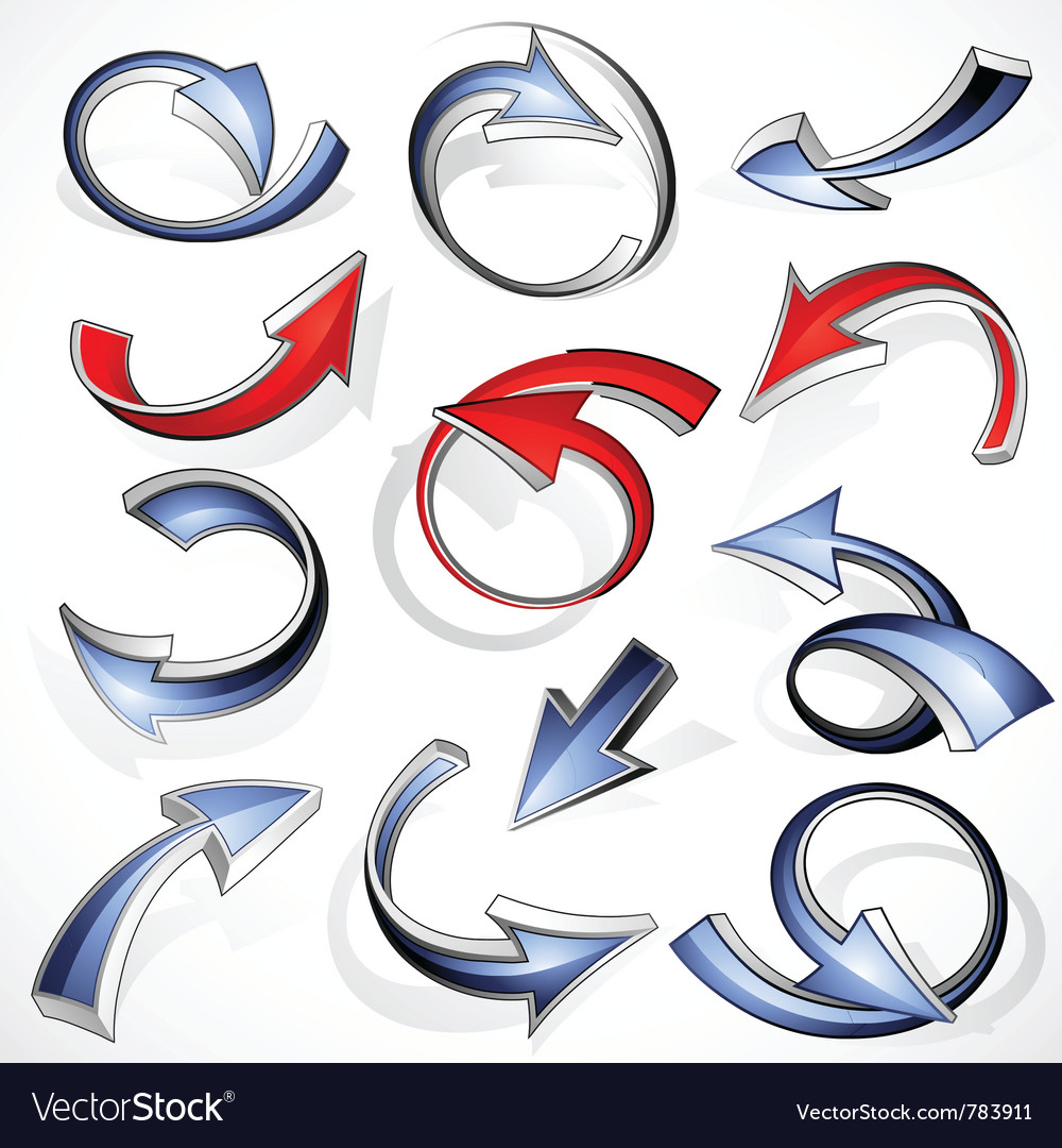 Directional arrows Royalty Free Vector Image - VectorStock