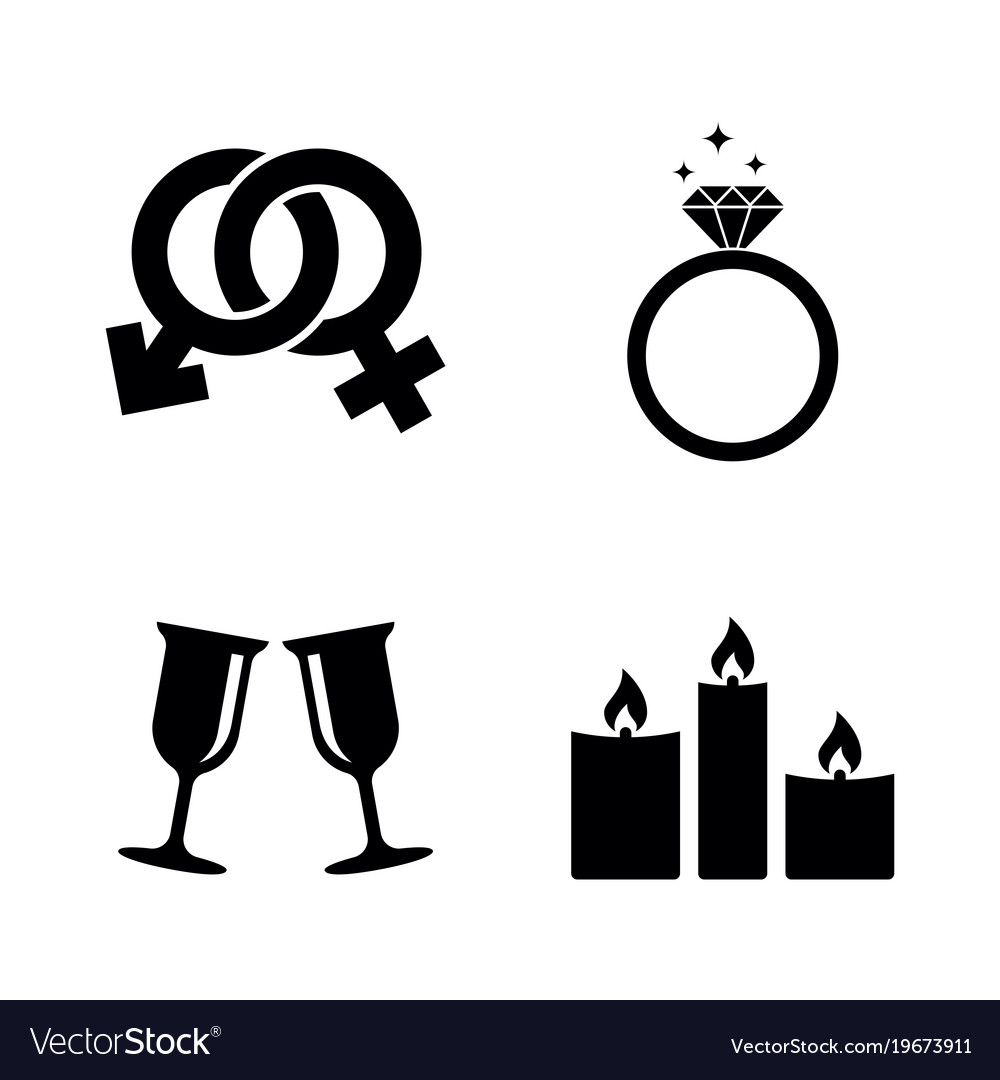 Engagement simple related icons