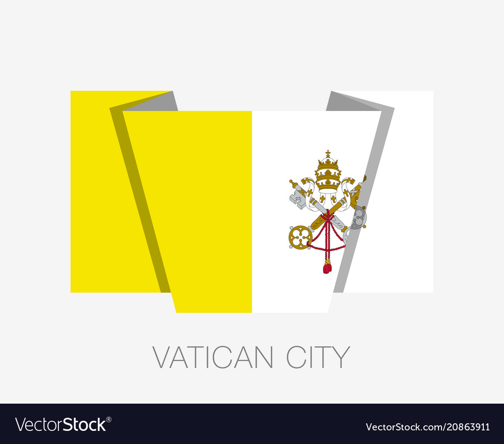 Flagge vatican city flat icon waving