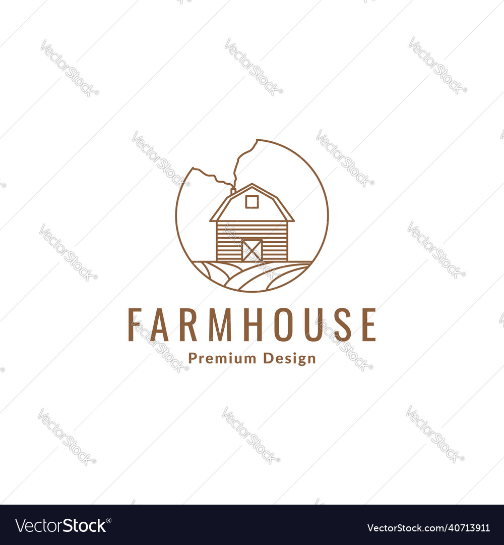 Hipster Farm House Or Warehouse Logo Symbol Icon Vector Image